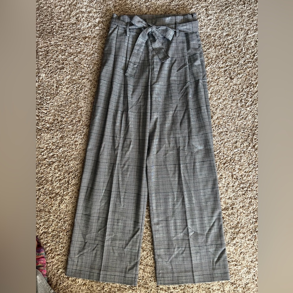 Laundry by Shelli Segal Glen Plaid Wide Leg Pants - NWT - Sz 6 - Picture 2 of 10